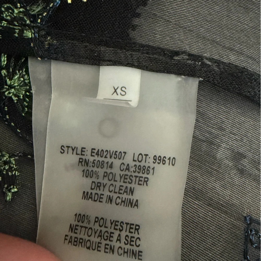 Elie Tahari Reina Embroidered Sheer Blouse size xs - Picture 5 of 13